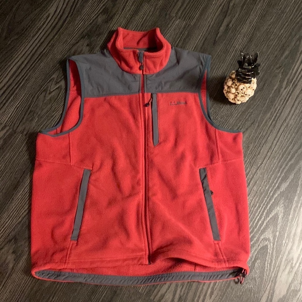 🍍LLBEAN🍍FLEECE VEST🍍POCKETS 🍍size  large🍍